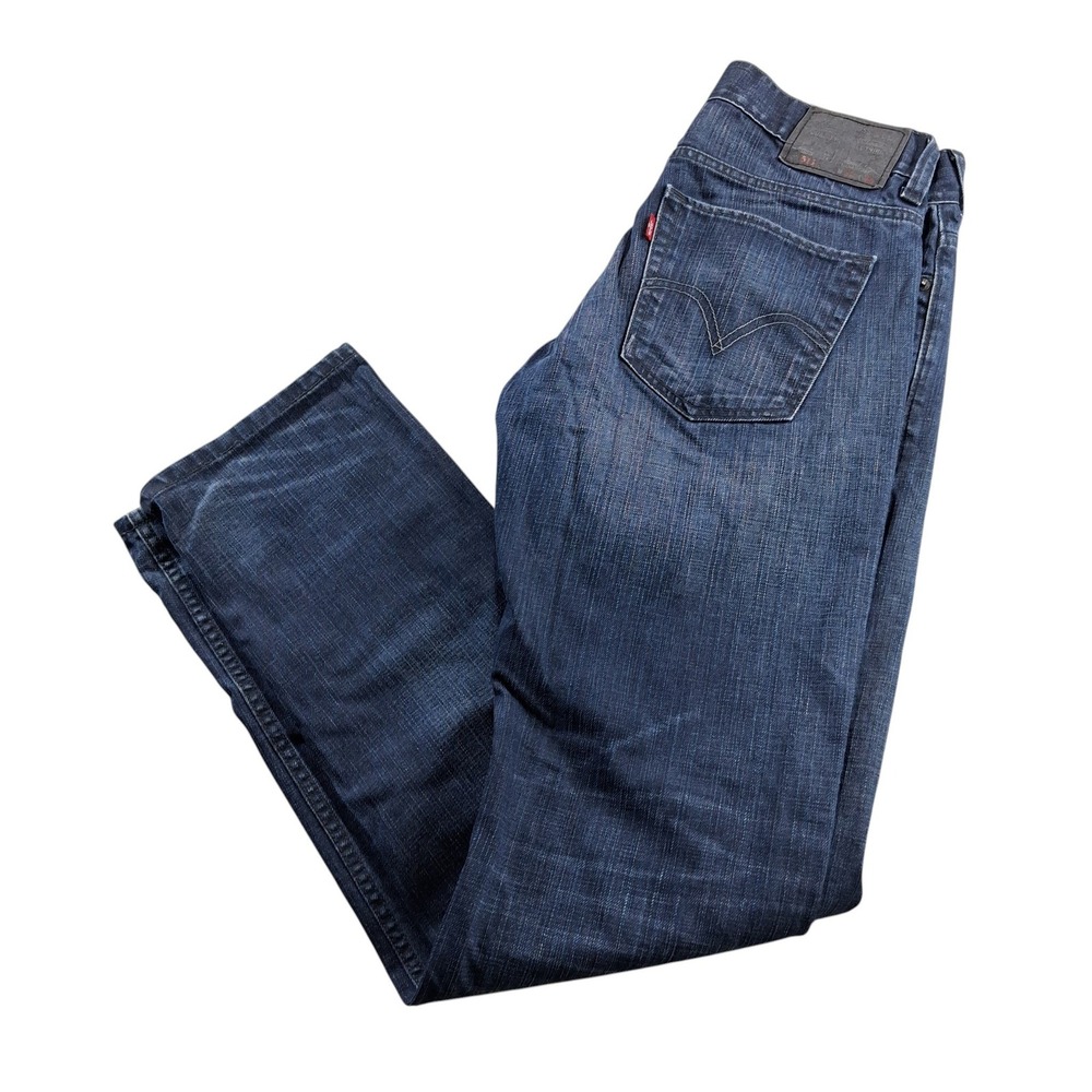 Levi's 511 Skinny‎ Jeans Mens 32x34 Dark Wash Indigo Denim 100% Cotton